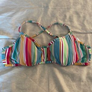 Roxy Multicolor Vertical Stripe Bikini Top